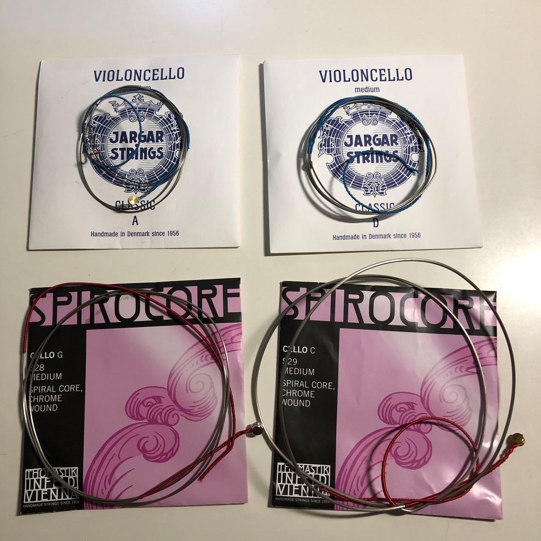 中古弦】チェロ弦セット ヤーガー AD スピロコアGC - メルカリ