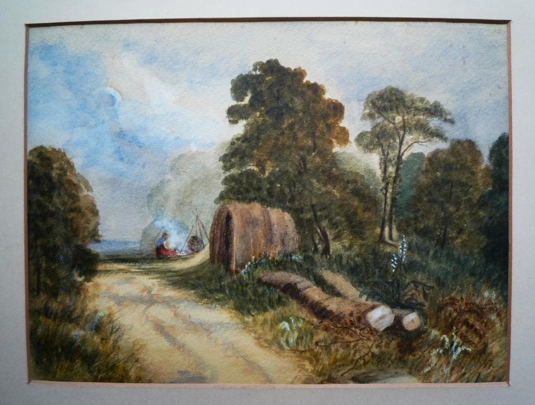 クロード・ロラン「田舎風景」淡彩画（水彩） 3号大 クロード・ロラン「田舎風景」淡彩画（水彩） 3号大 - メルカリ
