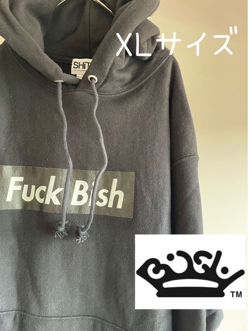 Fuck Bish パーカー フーディ XLサイズ 黒 Champion - メルカリ