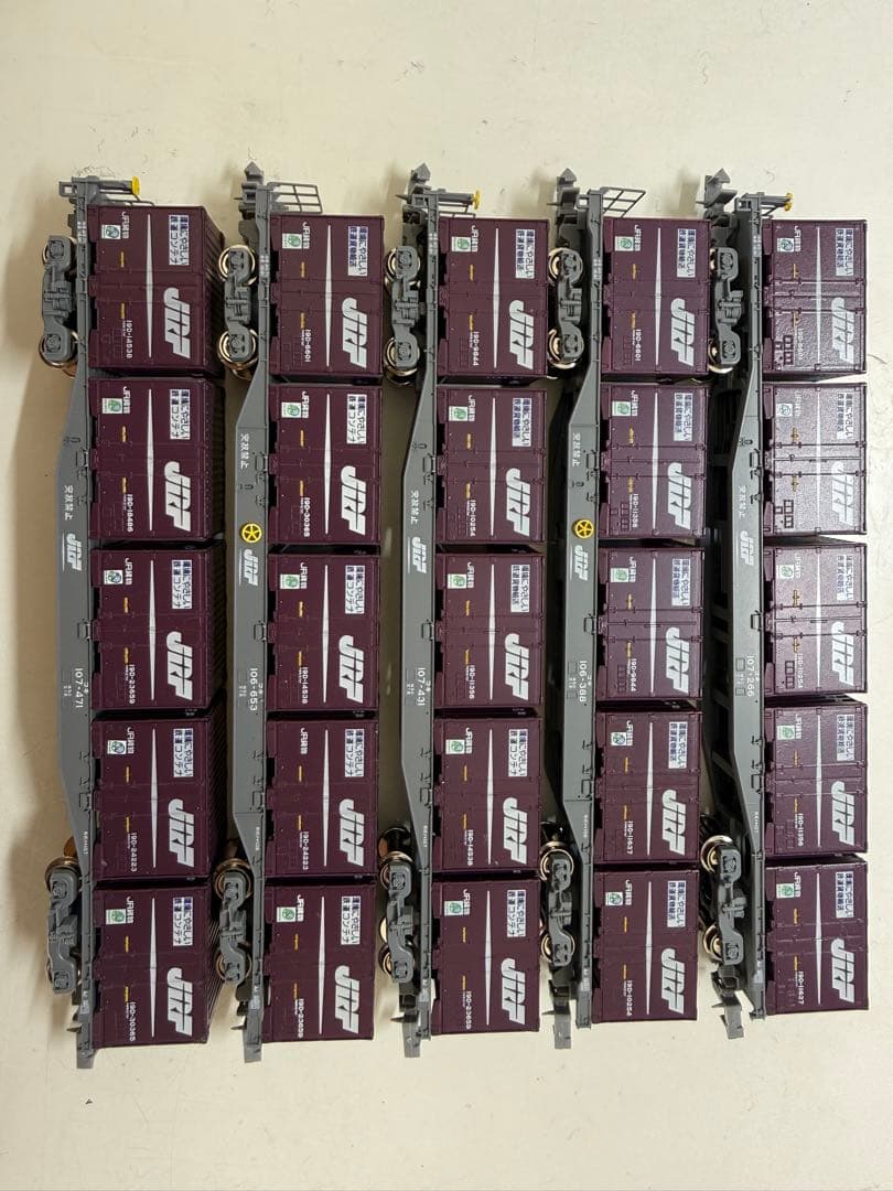 KATO コキ106×2、コキ107×3、19Dコンテナ25個セット - メルカリ