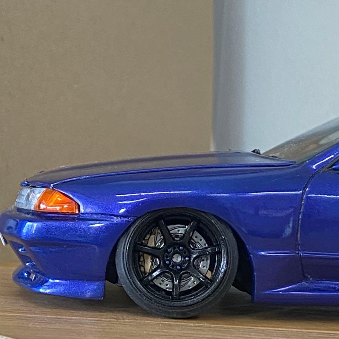 プラモデル完成品 アオシマ 1/24 R32GTR ワイドカスタム1/24 フジミ