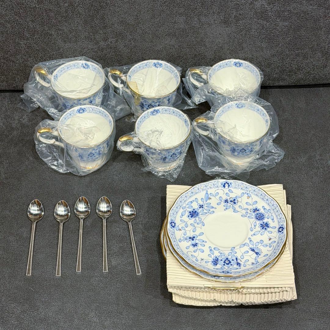NARUMI/ナルミ ミラノ カップ&ソーサー 6客セット ボーンチャイナ