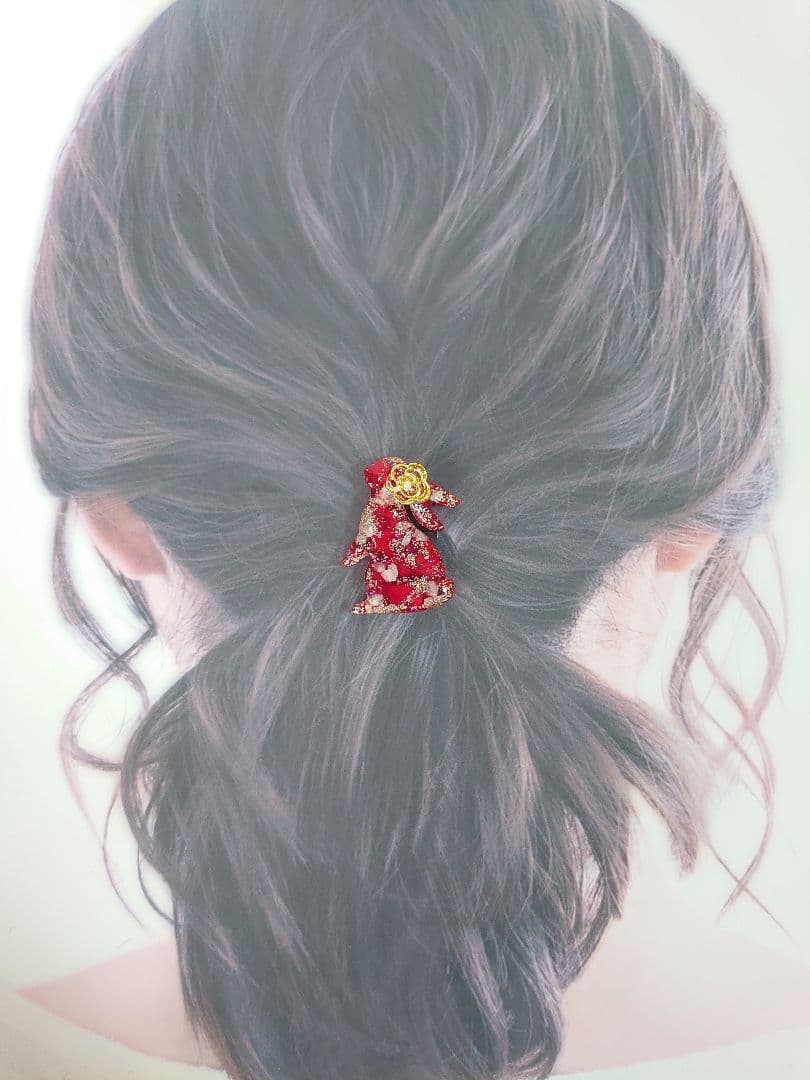 1490】レジンヘアゴムポニーフックブロ―チハンドメイド
