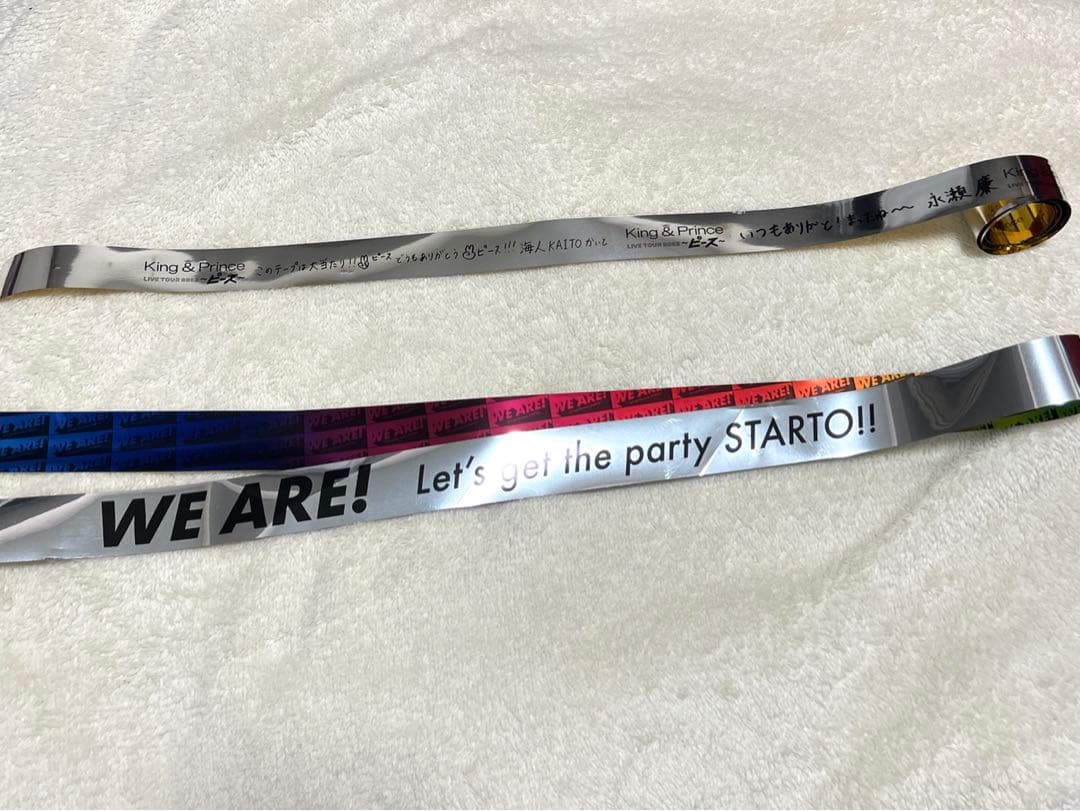 キンプリ ペンライト ピース、WE ARE! 銀テフル1本ずつ - メルカリ
