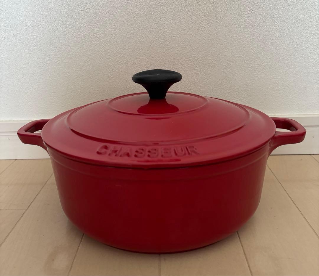 CHASSEUR シャスール　ホーロー鍋　22cm 楽天市場】【SALE】CHASSEUR シャスール ラウンドキャセロール 22cm
