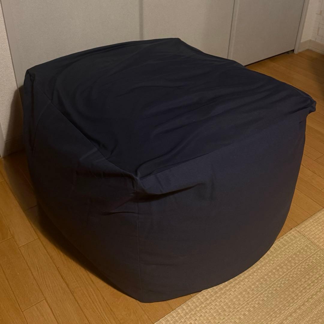 ネイビー ビーズクッション 布製 新品 ビーズクッション ネイビー 紺色 ソファ 北欧 ビーズソファ 布製