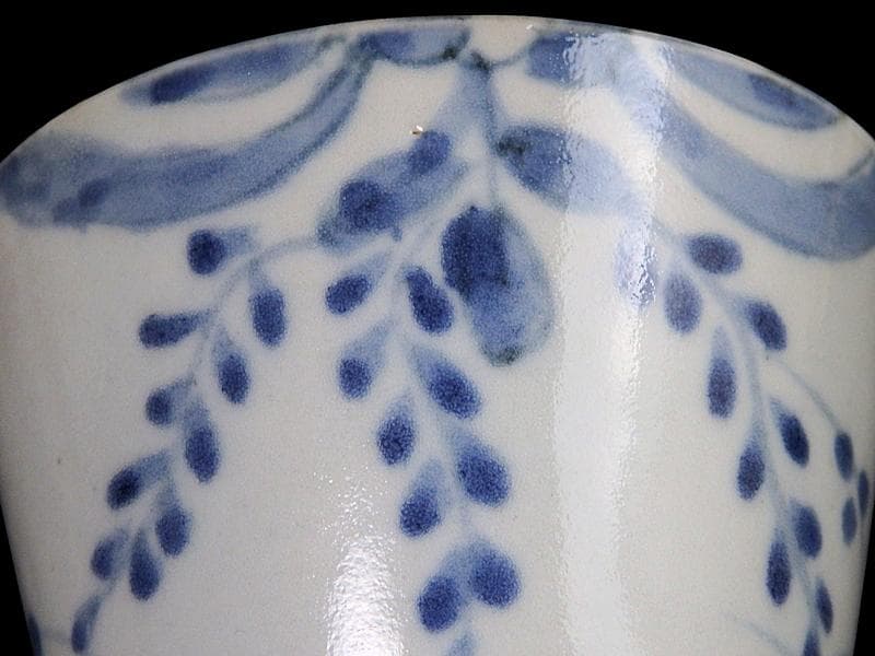 古伊万里 染付 藤の図 大振蕎麦猪口 江戸期 C038AS-CXa - メルカリ