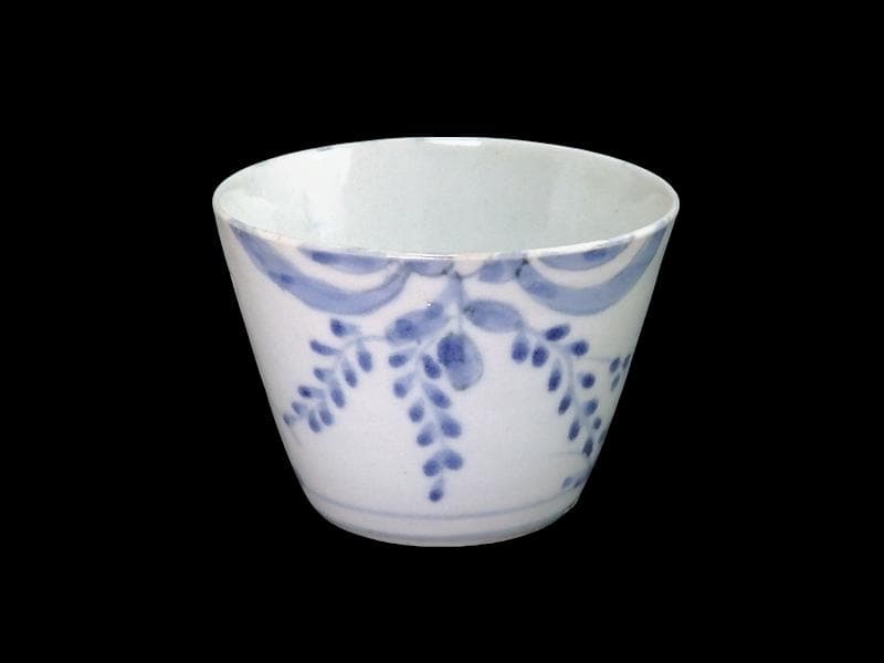 古伊万里 染付 藤の図 大振蕎麦猪口 江戸期 C038AS-CXa - メルカリ