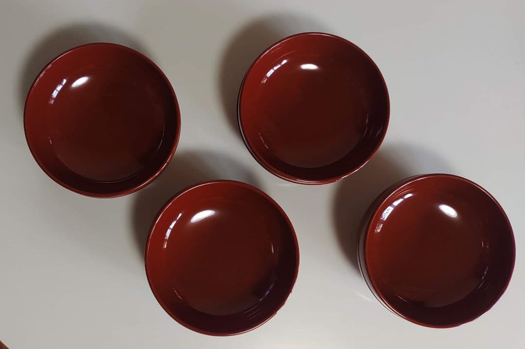 輪島塗 朱塗 大平椀 磨蒔絵 秋草の図 4客 - メルカリ
