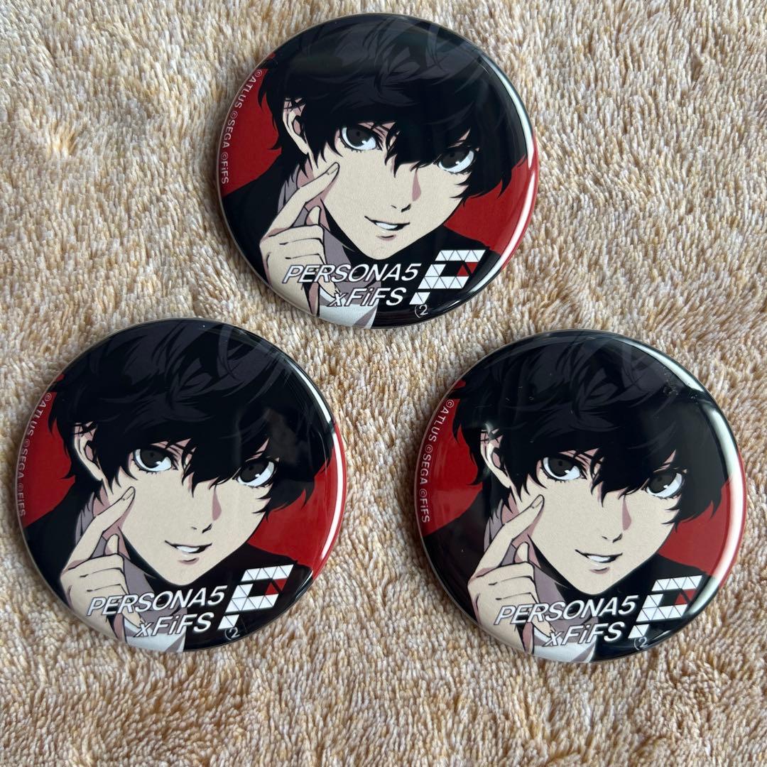 ペルソナ5 P5 FiFS イラスト展 缶バッジ 主人公 雨宮蓮 ジョーカー ①