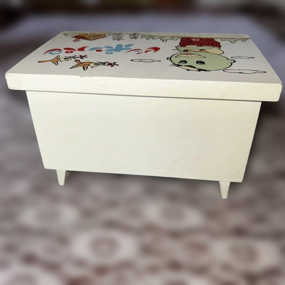 良品1970年代ピンポンパン木製オルゴール女の子が回転する - メルカリ
