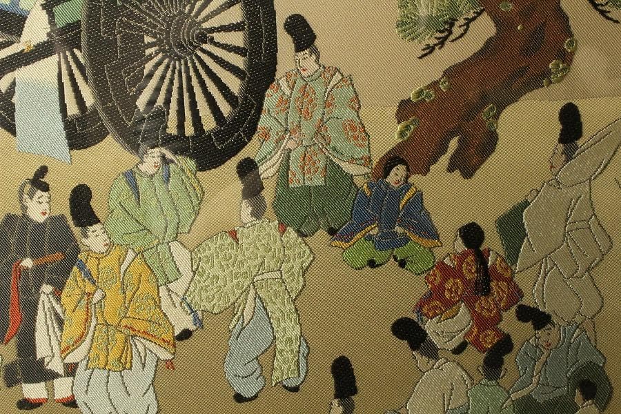 京都 西陣 川島織物 刺繍裂源氏絵 額装 美品 呉服屋蔵(K-LC938) - メルカリ