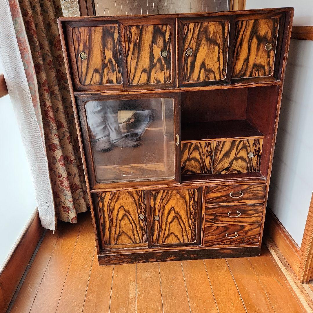 茶箪笥　棚　引出し　昭和レトロ　レトロ　古民具　ヴィンテージ 楽天市場】和風 茶箪笥 レトロ 食器棚 収納棚 中古 タンス 茶棚 たんす