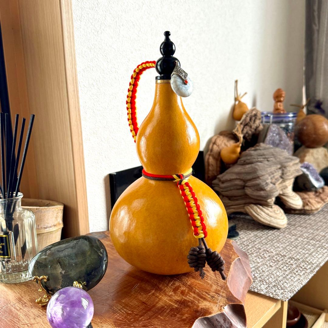 風水 大ひょうたん 瓢箪 お守り 縁起物 無病息災 開運 酒器水筒 高さ約