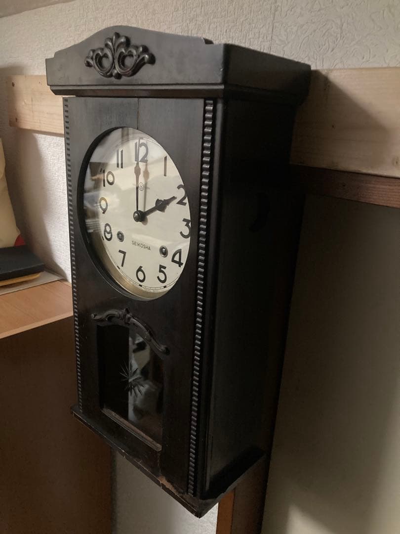 修復品 精工舎 8日巻 宮型柱時計 稼働中 廉売なので値引不可 - メルカリ