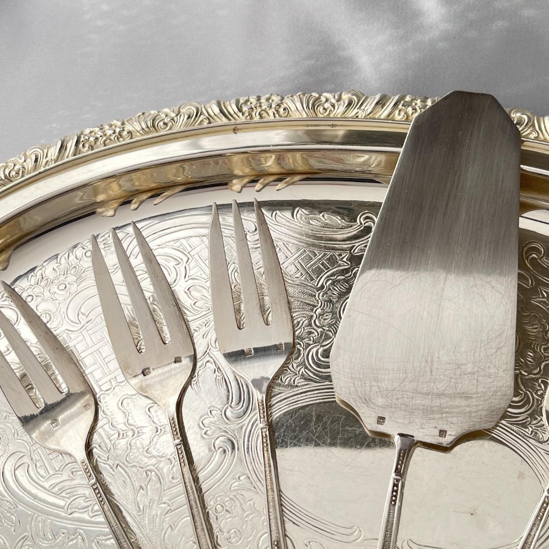仏蘭西】 ロシア様式のケーキフォーク ケーキサーバー 仏蘭西