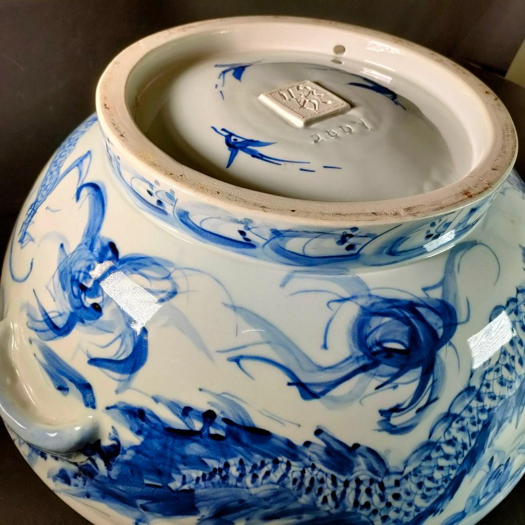 C30-1/在銘/龍鳳紋大皿/盛皿/額皿/飾皿/懐石料理/懐石