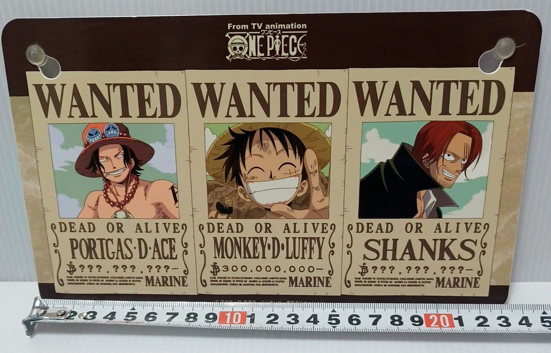 ONE PIECE ワンピース 壁掛け 懸賞金手配書 エース ルフィ シャンクス