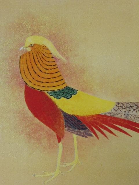 上村淳之、【朱雀】、希少な額装用画集より、状態良好、新品額装付