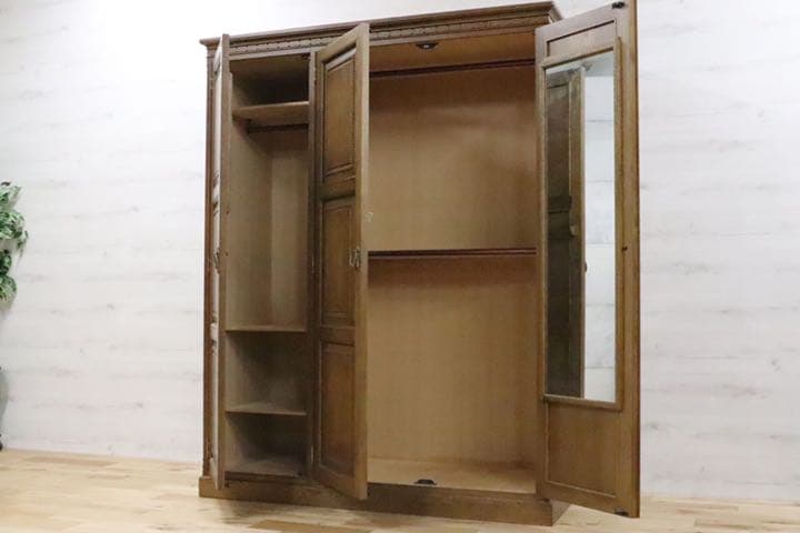 GMET17○ 永田良介商店 希少 最高級 ワードローブ 洋服箪笥 洋タンス