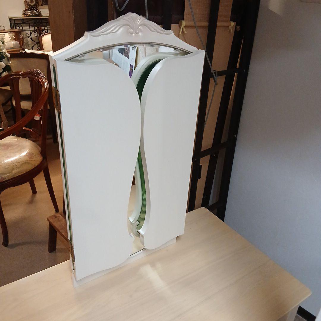 クリーム色 三面鏡 ドレッサー 松永工房 桜屋工業 ミックス - メルカリ