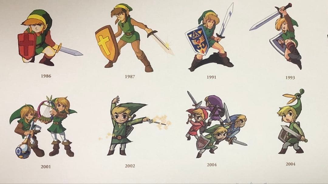 非売品】任天堂 ゼルダの伝説 歴代リンク B2 スリム サイズ ポスター