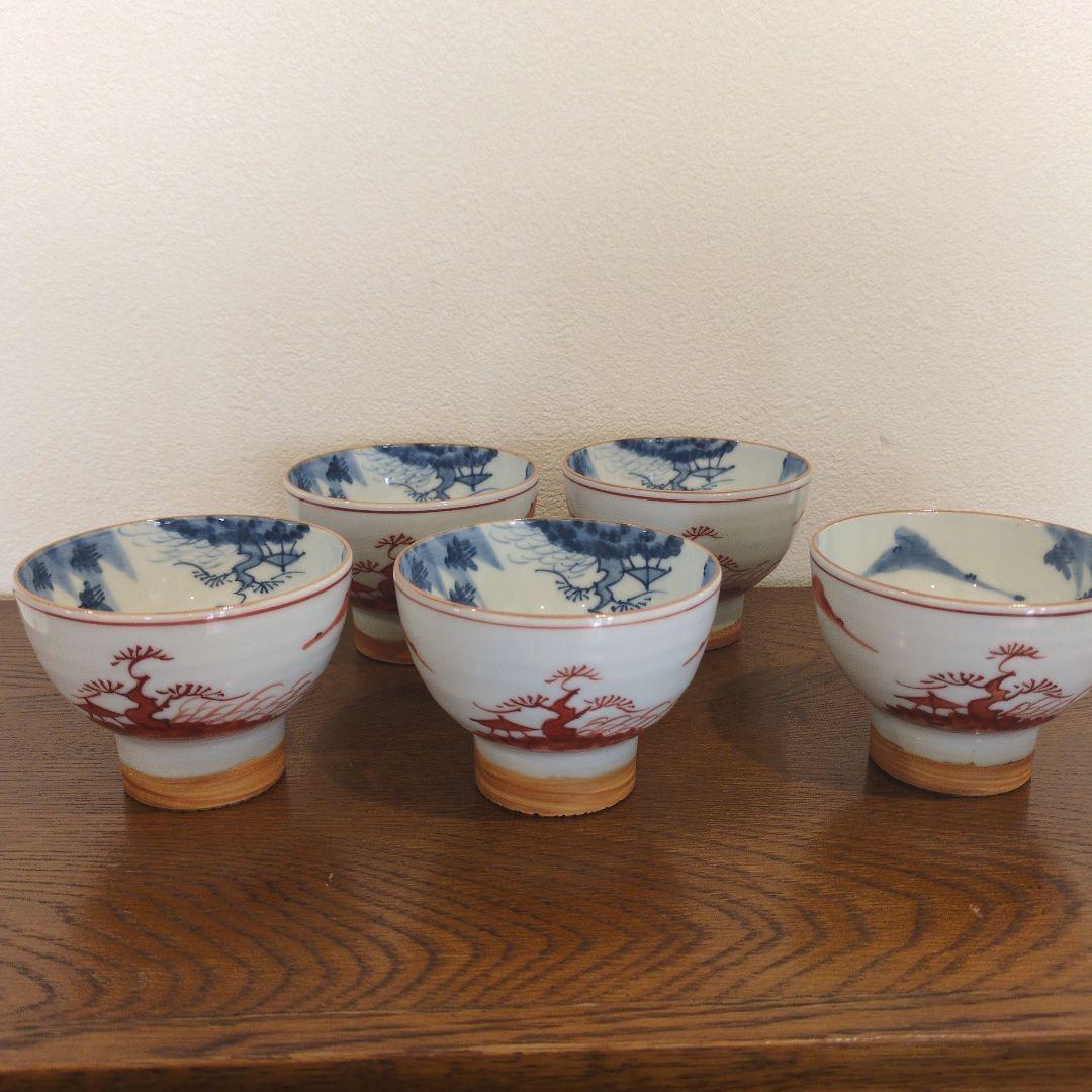 清水焼 平安 松泉造 赤山水 お茶呑茶碗 - メルカリ