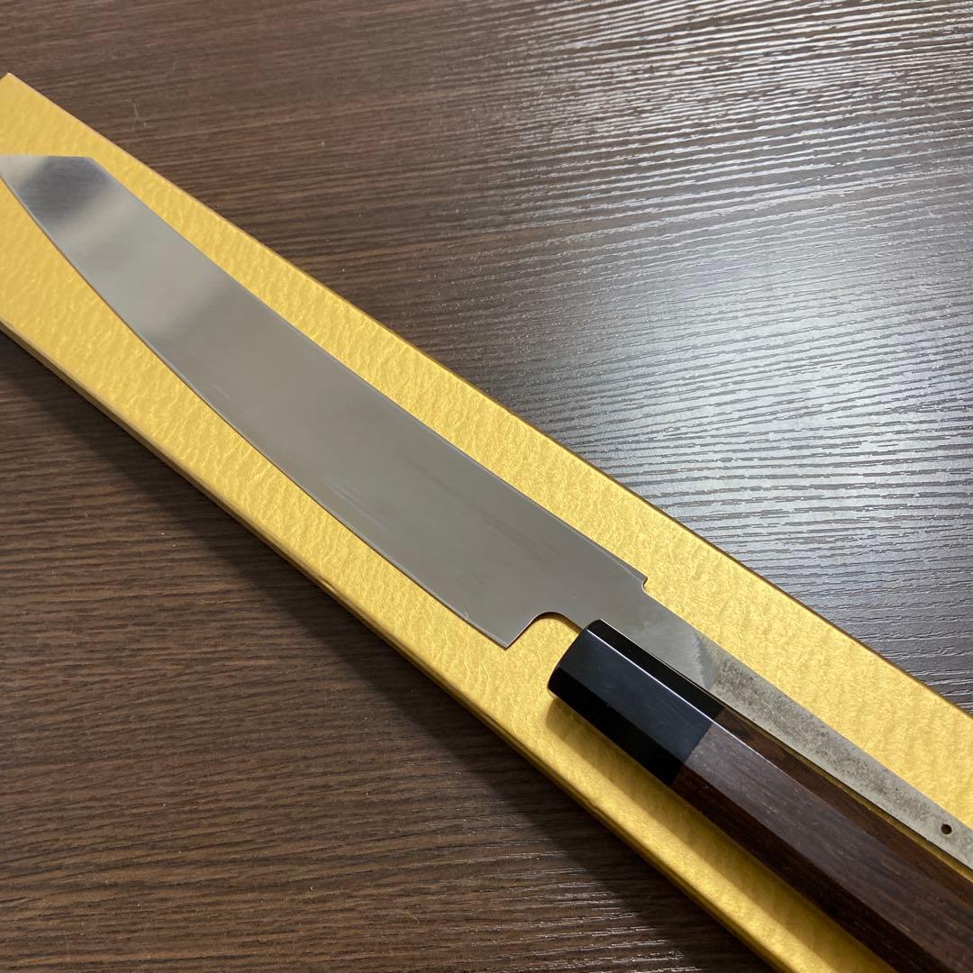 本焼包丁城山刃物切付柳刃超鋼スーパー本焼き包丁全鏡面反り付き