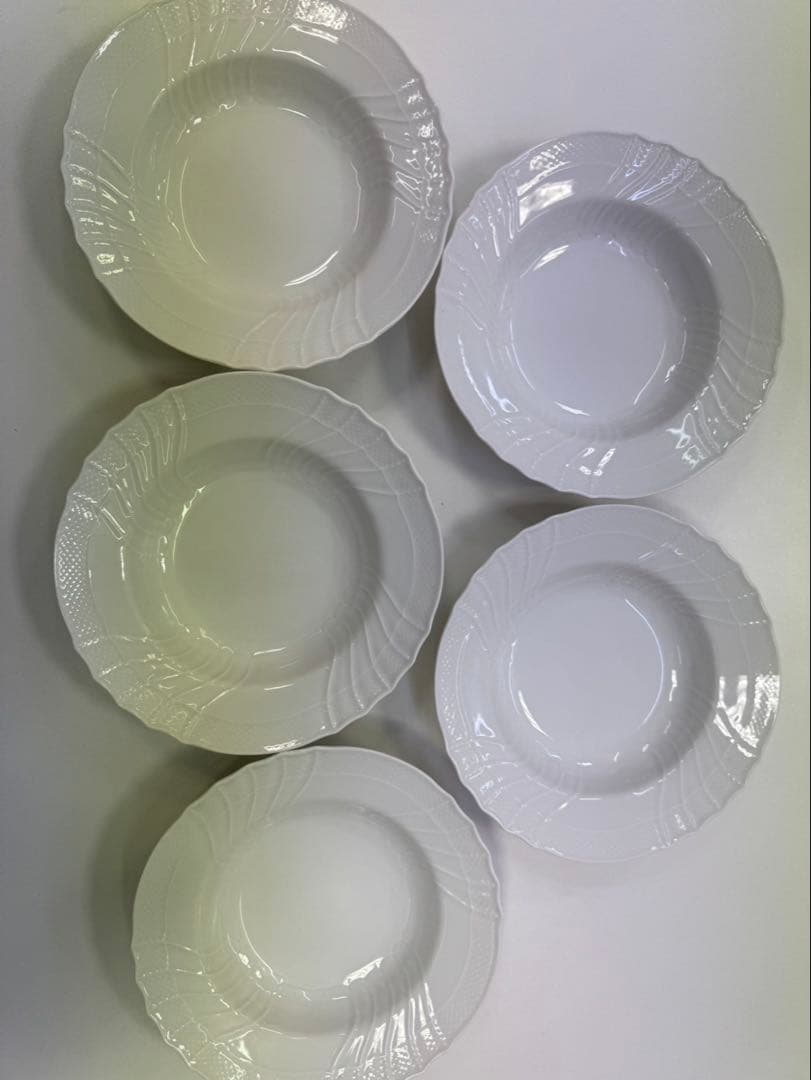 Richard Ginori 白いお皿 5枚セット　D-89 Richard Ginori Vecchio White Plate & Dish Set of 6 Pieces with Box