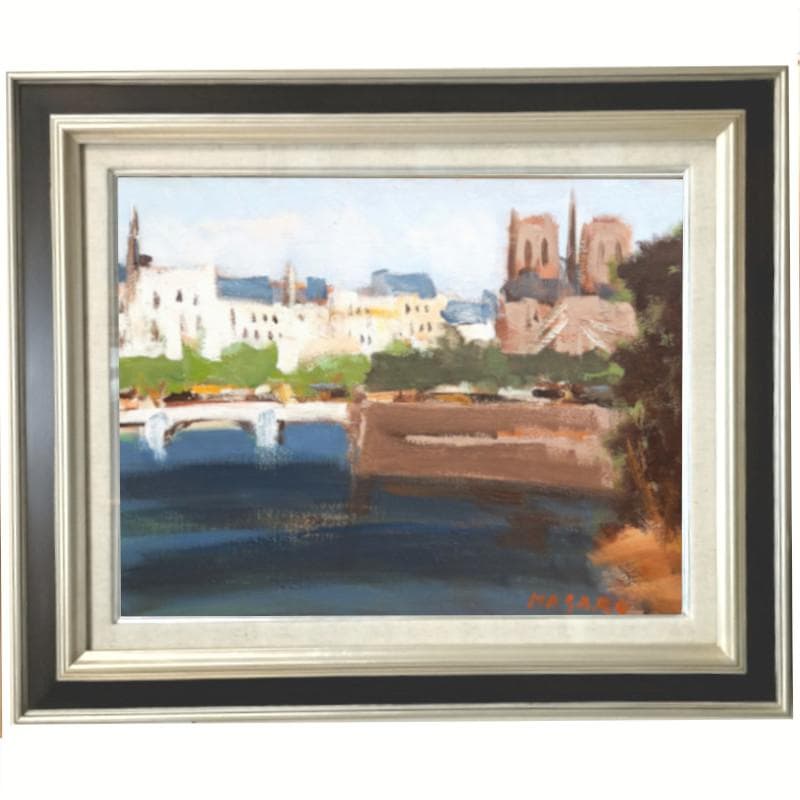 ☆中村 勝☆「セーヌ川」　油絵　F６号　新品額！ Yahoo!オークション - 山田一夫【セーヌ川】油絵 F6号(41cmx32cm) サイ