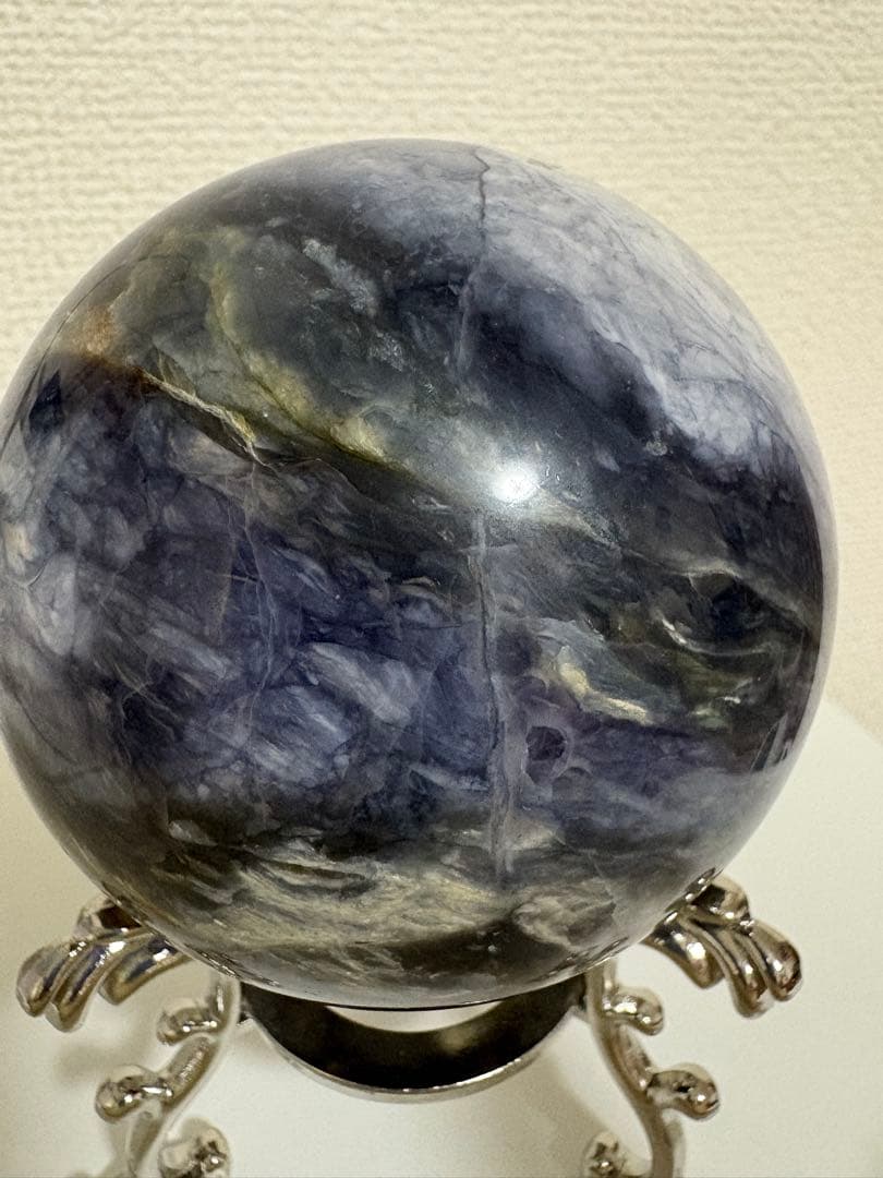 カイヤナイト スフィア 天然石 大玉 丸玉 81.7mm