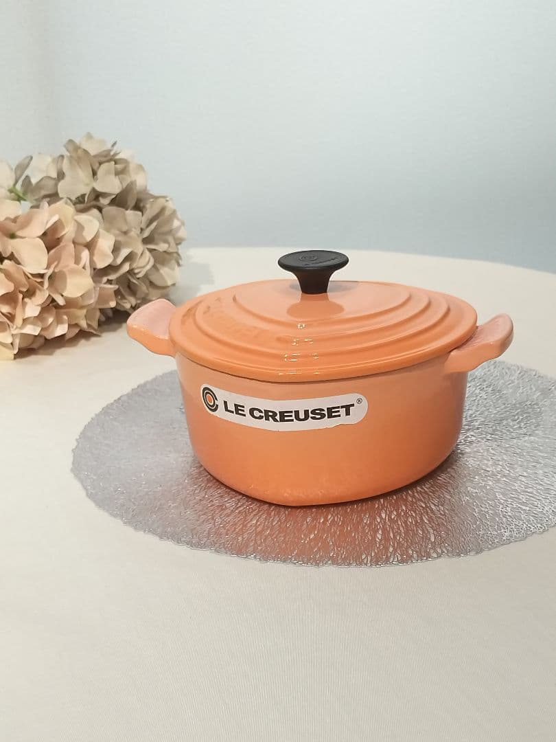 ル・クルーゼ ココットダムール ピーチピンク 18 20 希少色 未使用 LE