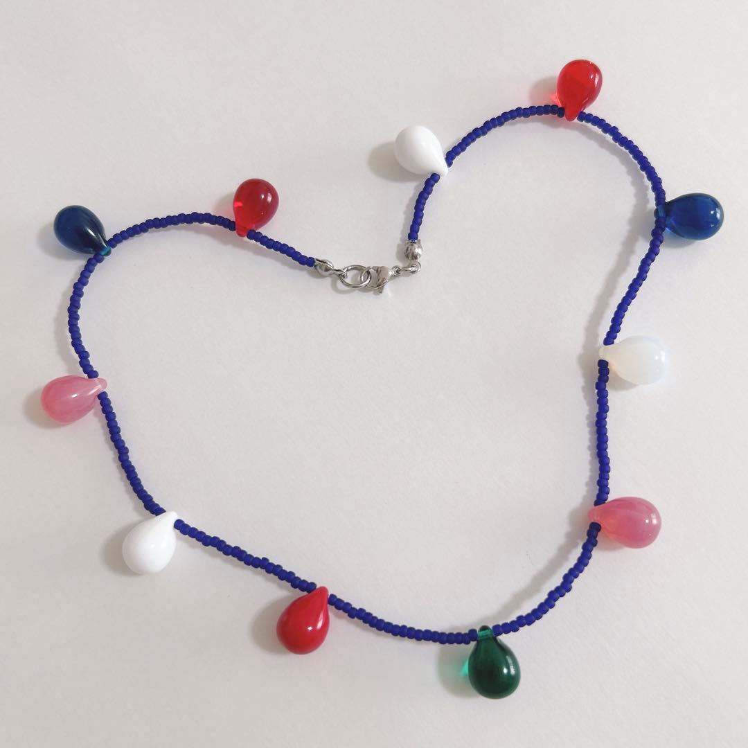 no.464／a'moureveビーズネックレス ハンドメイド アレルギー対応