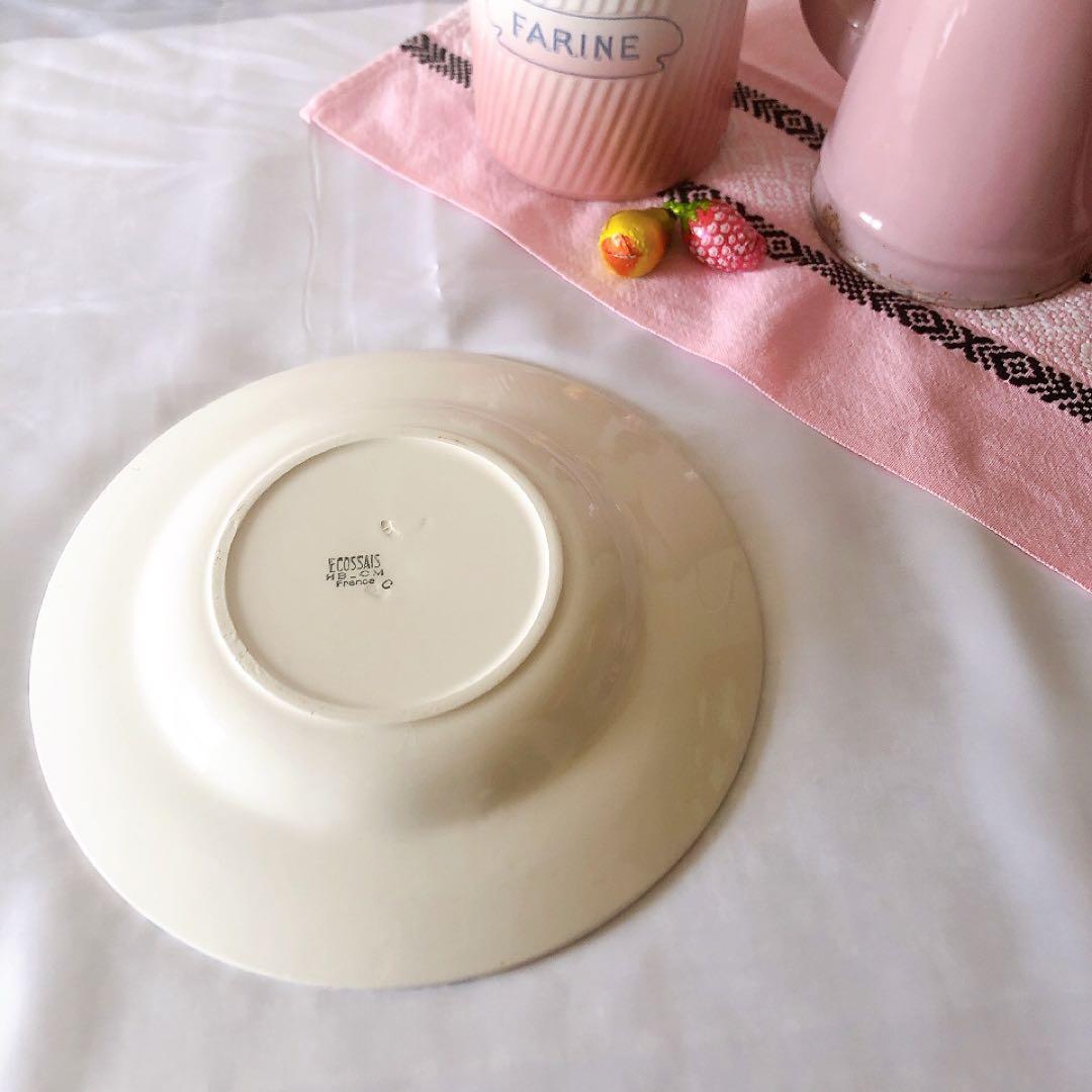 クレイユエモントロー HBCM スーププレート C フランスアンティーク食器