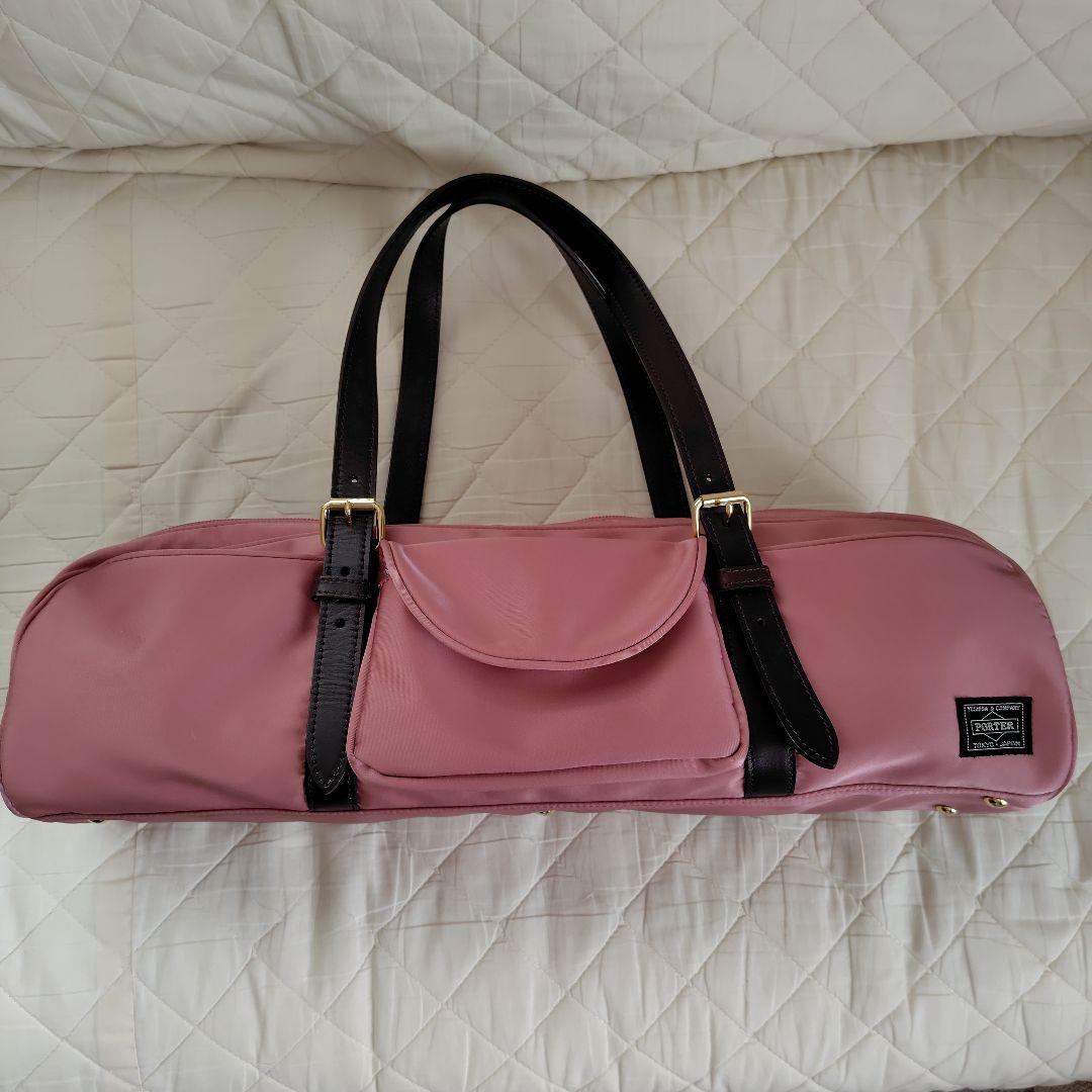 PORTER フルートケース ピンク ハンドバッグ ショルダーバッグ 2way