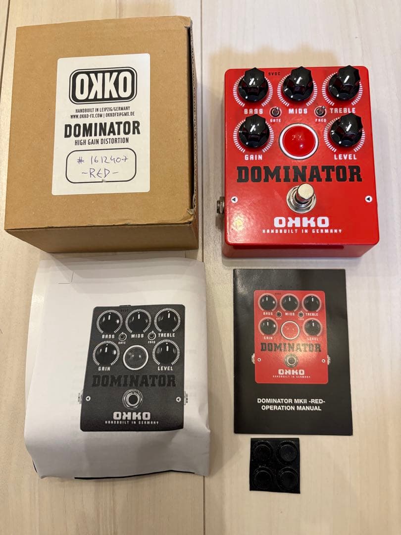 ギター OKKO DOMINATOR MK2 HIGH GAIN DISTORTION Okko Dominator Mk II RED High Gain Distortion Guitar Pedal