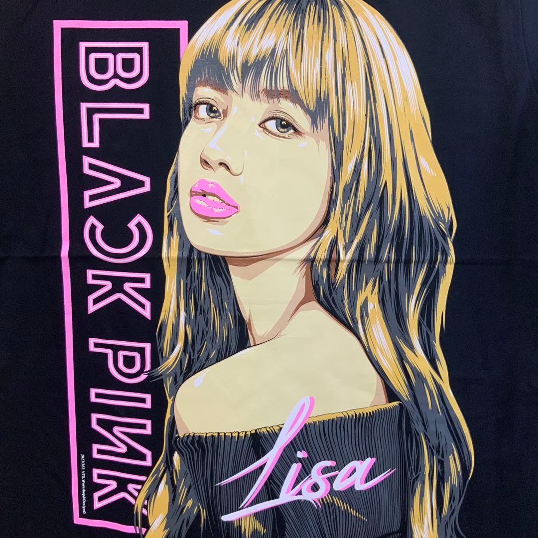 ブラックピンク LiSA リサ Tシャツ XLサイズ black pink - メルカリ