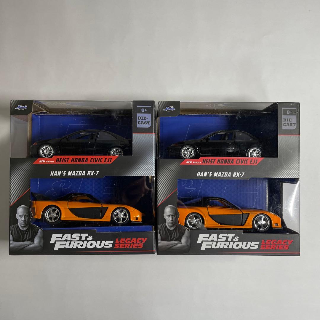 ワイルドスピード 1/24 ミニカー EJ1 FD3S 2個セット - メルカリ