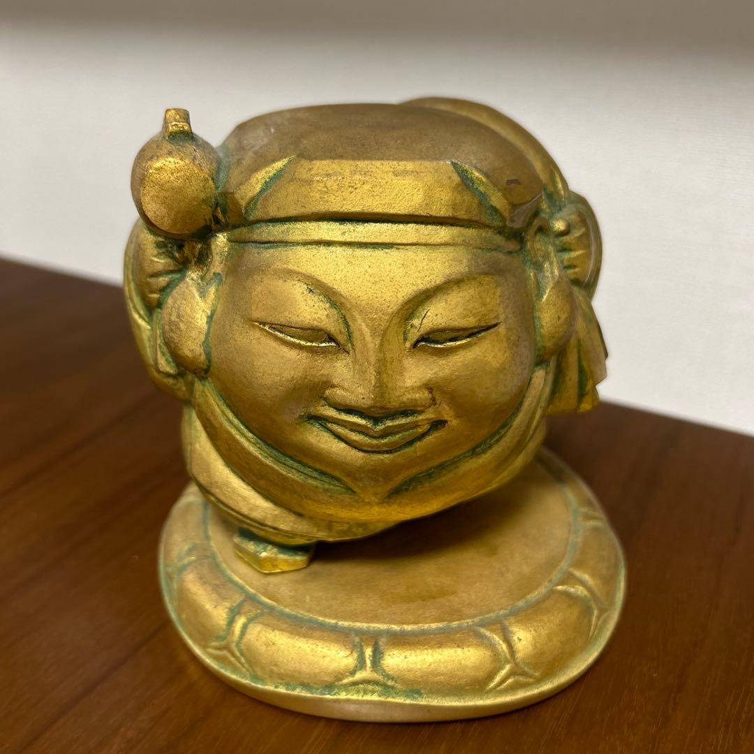 人間国宝 仏師 平櫛田中作 銅製 鍍金 福聚大黒天尊像　金色　福　神像 8d20407ea356df9fc903ba4c37121f