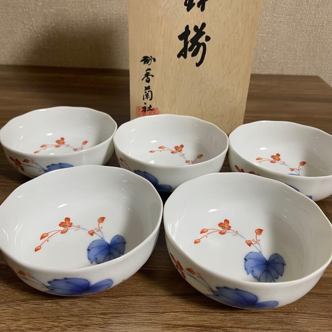香蘭社】相思花 御鉢揃 有田焼 新品未使用 5客セット - メルカリ