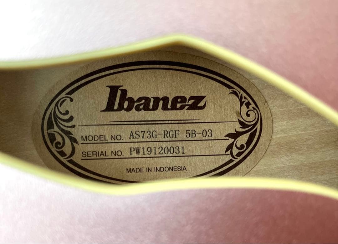 美品】Ibanez AS73G Rose Gold セミアコ ギター - メルカリ
