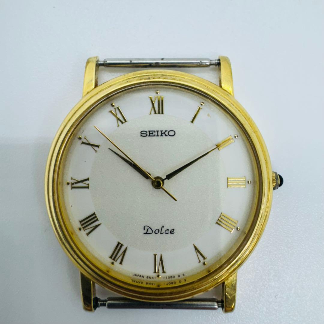 ✨SEIKO✨セイコー✨DOLCE✨8N41-7030✨ホワイト文字盤✨腕時計✨ 稼働 セイコー ドルチェ 8N41-7030 QZ 白文字盤 メンズ腕時計 OSW
