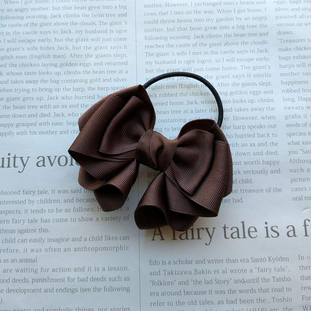 リボン ヘアゴム♡riana ribbon♡ふんわり 卒業 入学式♡ハンドメイド