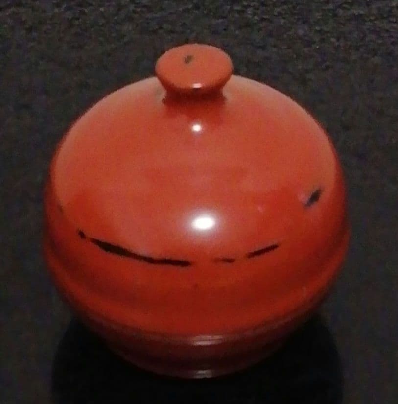 磯矢阿伎良作 朱塗 根来 香合 共箱 略歴付 茶道具 - メルカリ