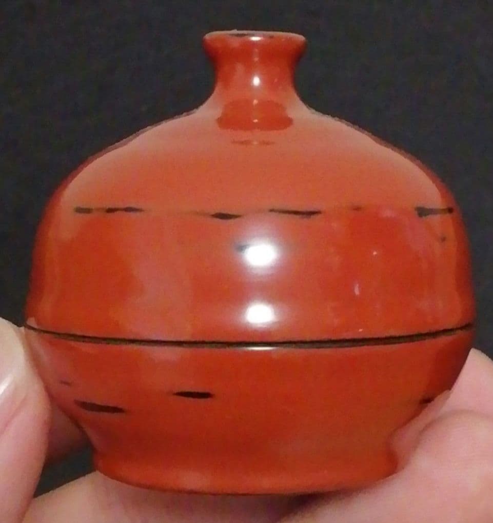 磯矢阿伎良作 朱塗 根来 香合 共箱 略歴付 茶道具 - メルカリ