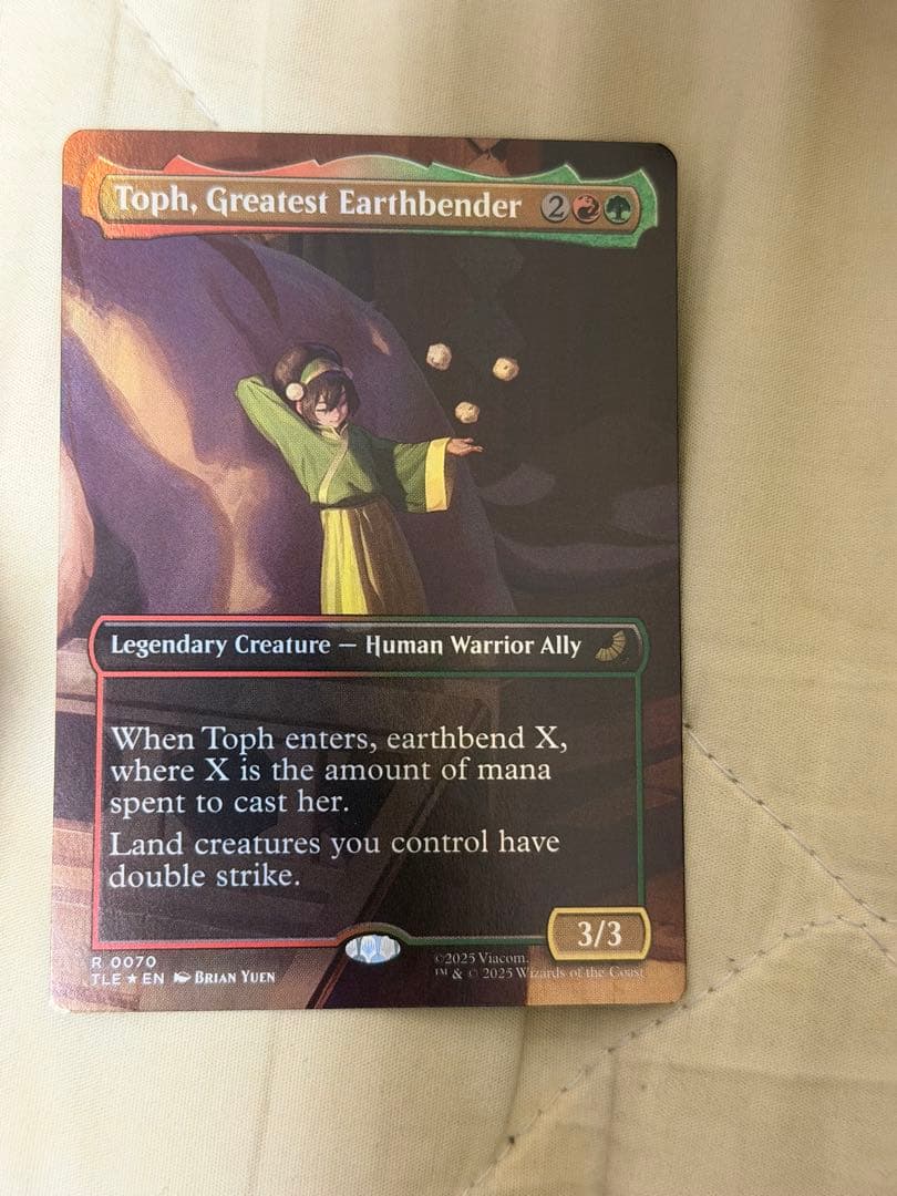 MTG ボーダーレス FOIL 英語版 最強の土のベンダー、トフ tla tle