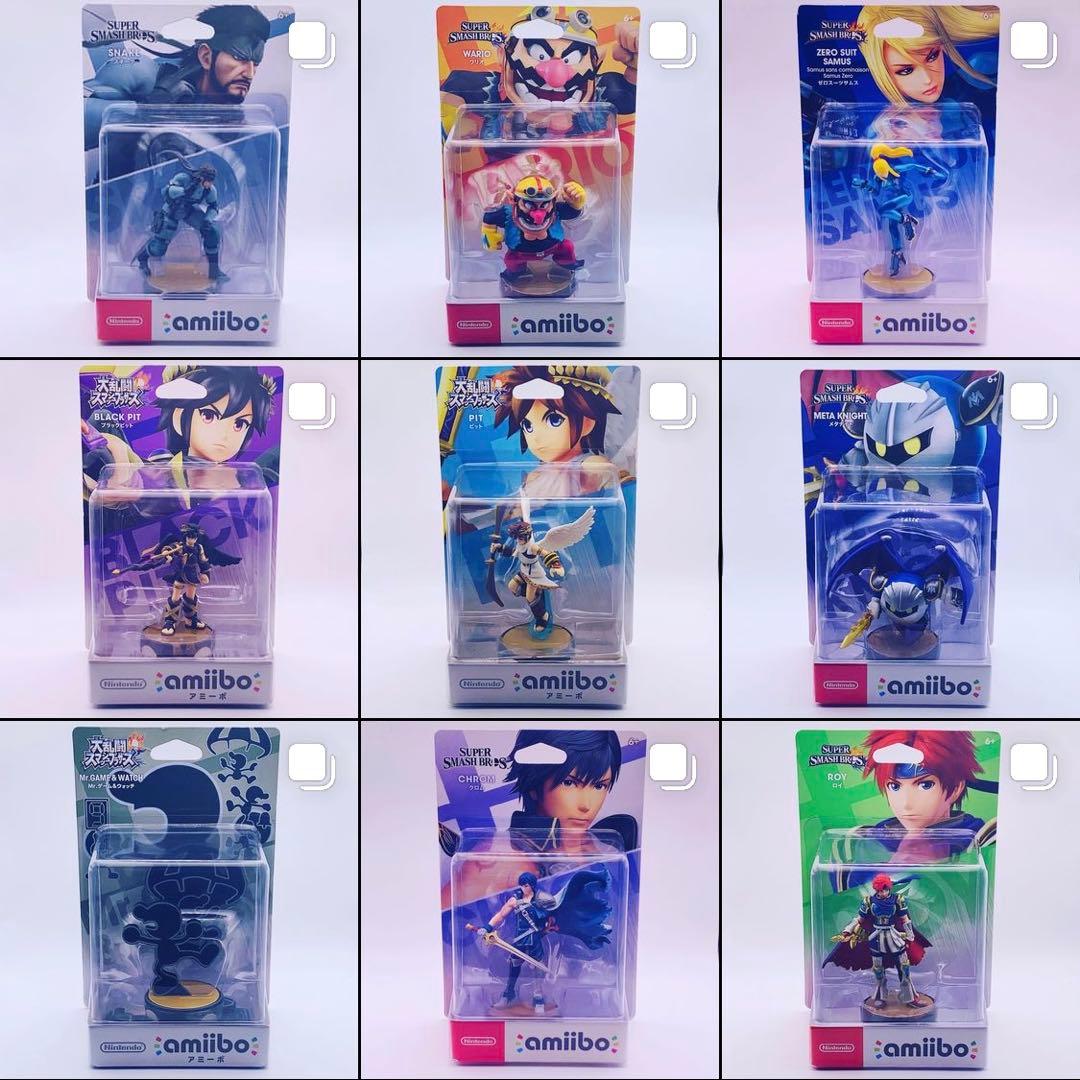 初版裏キャラ絵・タグ無し】amiibo 大乱闘スマッシュブラザーズ