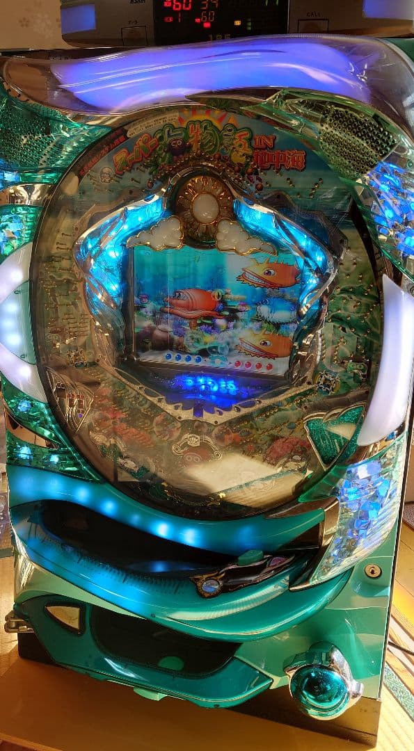 CRスーパー海物語IN地中海MTB　実機パチンコパチスロ SANYO CRスーパー海物語IN地中海MTB 中古パチンコ実機 [枠名：ゴールド
