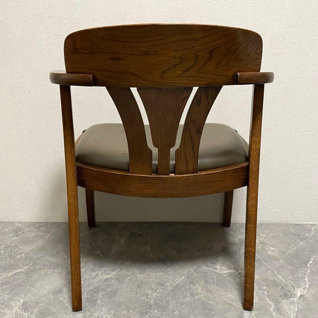 希少 辻木工 アームダイニングチェア① ヴィンテージ オーク無垢材