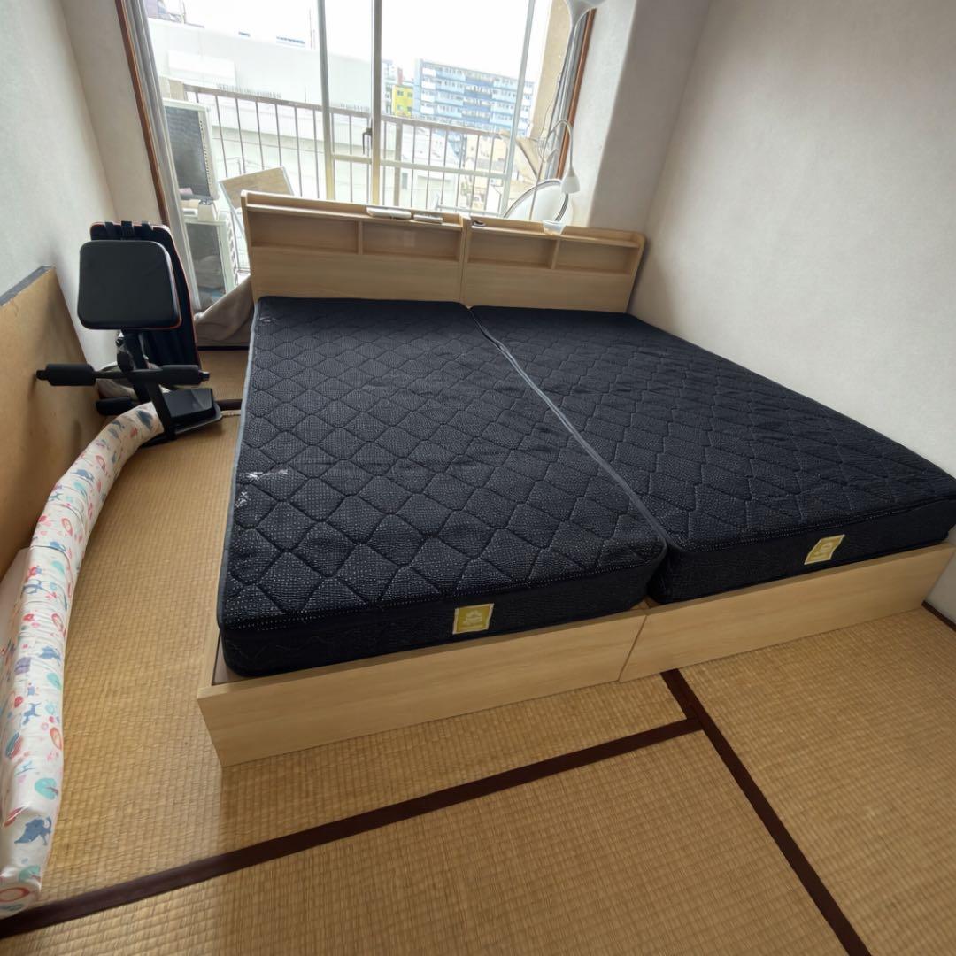 大阪市内送金無料)Gokumin スプリングマットレス シングル ブラック